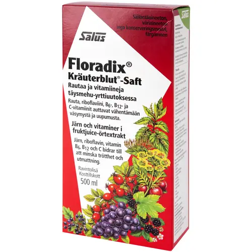 Floradix Salus 500 мл жидкий препарат витаминов железа