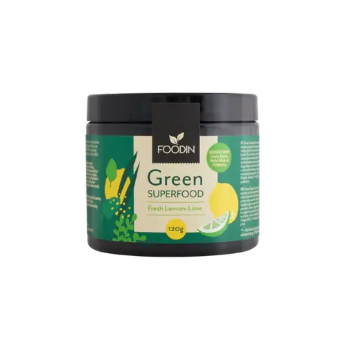Foodin Green Superfood Fresh Lemon-Lime - зеленая порошковая смесь 120 г