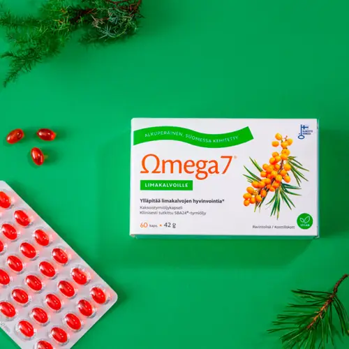 Двойное облепиховое масло Omega7 SBA24® 60 шт. для слизистых оболочек