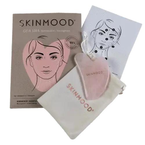 SkinMood Gua Sha Beauty Tool Rose Quartz - Gua Sha, розовый кварц, 1 шт.