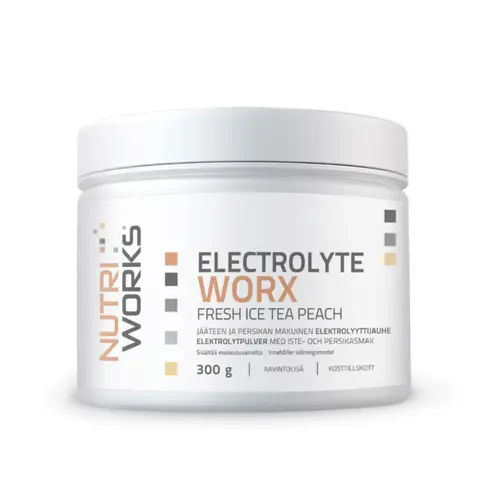 Nutri Works Electrolyte Worx - Электролитный порошок со вкусом холодного чая и персика 300 г