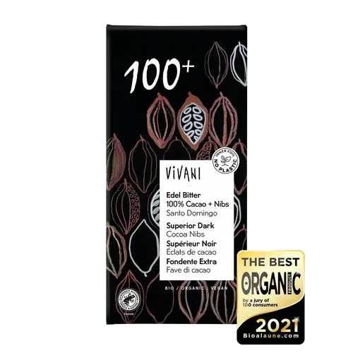 Vivani Superior Dark Cocoa - Органический темный шоколад 100% 80 г