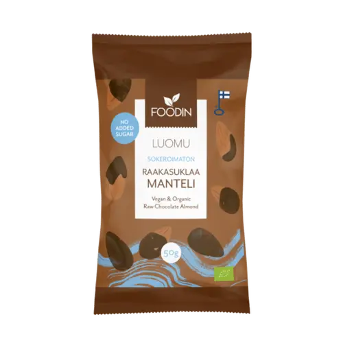 Foodin Несладкий сырой шоколадный миндаль 50 г