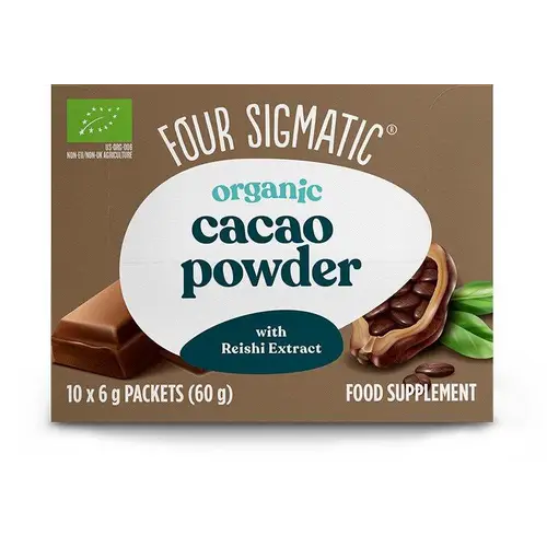 Какао-порошок Four Sigmatic с экстрактом рейши - порошок для приготовления грибного какао-напитка, 10 пакетиков