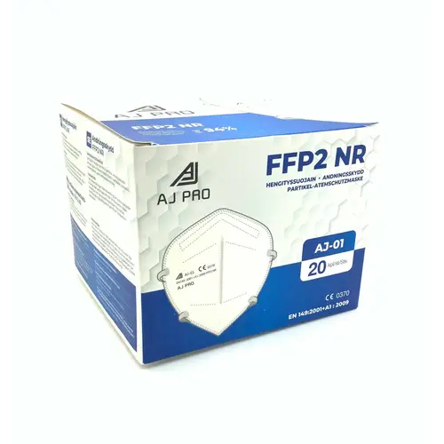 Респиратор AJ-PRO FFP2 - без клапана, 20 шт./упаковка - маркировка CE
