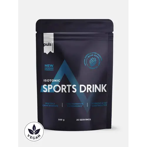 Изотонический спортивный напиток Puls Nutrition - спортивный напиток в порошке со вкусом малины и черники, 500 г