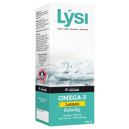 Lysi Omega-3 Lemon - Рыбий жир Лимон 240 мл