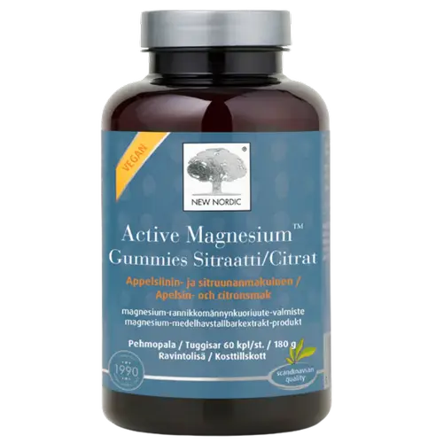 New Nordic Active Magnesium Gummies - Жевательные конфеты с цитратом магния, 60 шт.