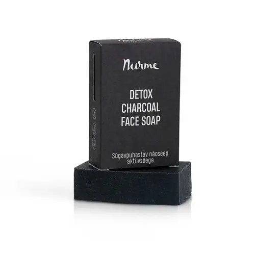 Nurme Detox Charcoal Face Soap - Глубокоочищающее угольное мыло для лица 100 г