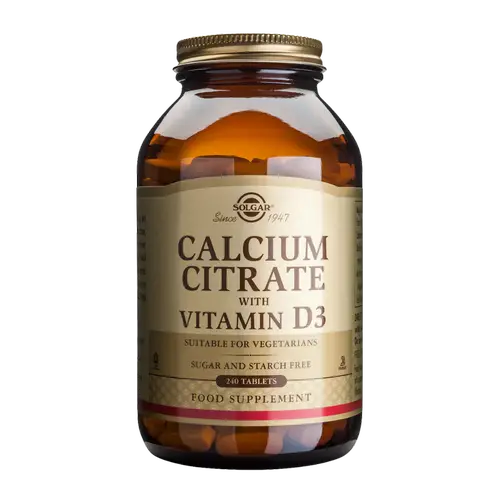 Solgar Calcium Citrate +D3 - Цитрат кальция +D3 240 табл.