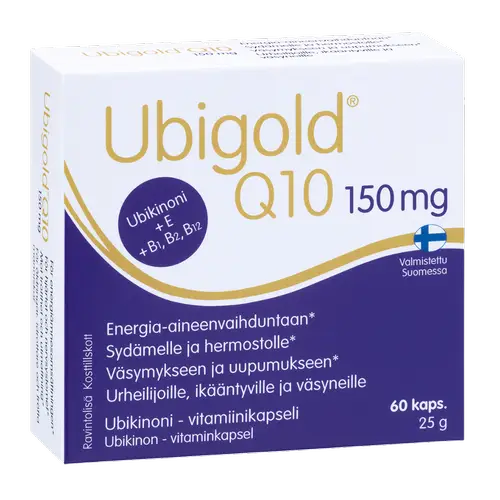 Ubigold Q10 150 мг - витаминные капсулы с убихиноном 60 капсул.