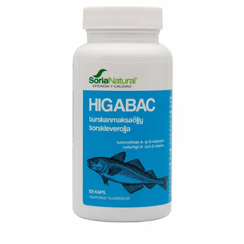 Рыбий жир Soria Natural Higabac 125 капсул.