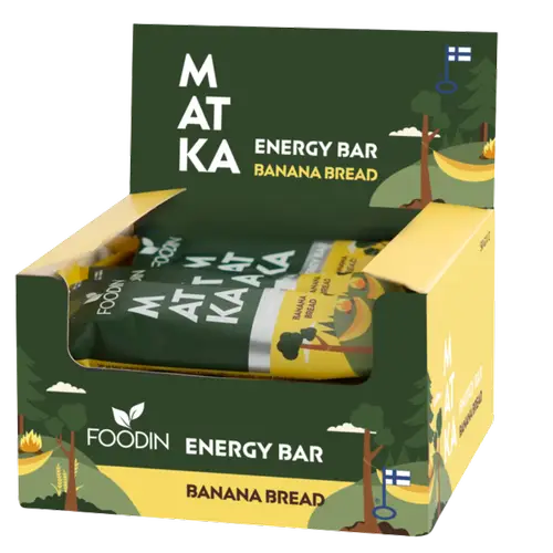 Foodin MATKA Energy Bar Banana Bread - Энергетический батончик Banana Bread 12 x 50 г Оптовая упаковка - партия