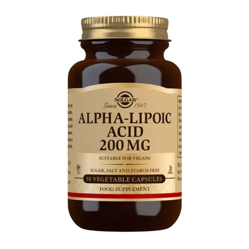 Альфа-липоевая кислота Solgar 200 мг 50 капсул.