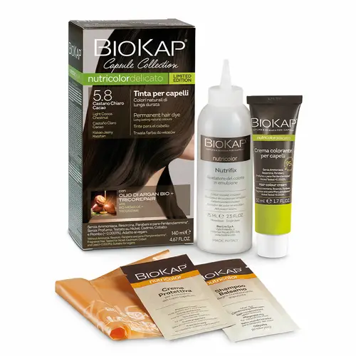 Biokap Nutricolor Delicato - Краска для волос 5.8 Светлый какао-каштан 140 мл