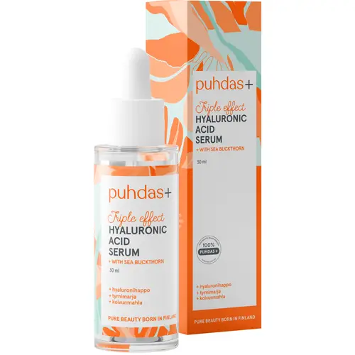 Сыворотка с гиалуроновой кислотой Pure+ 30 мл Triple Effect, облепиха