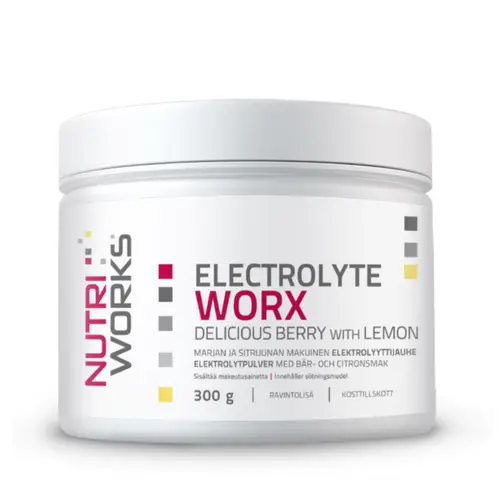 Nutri Works Electrolyte Worx - Электролитный порошок Ягоды и лимон 300 г