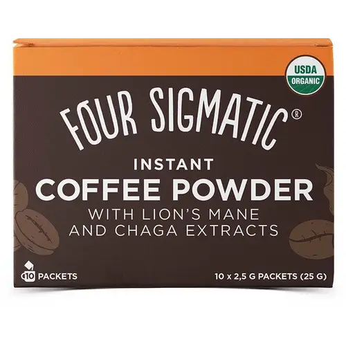 Растворимый кофе Four Sigmatic Mushroom - Сухой кофейный напиток с грибами, 10 пакетиков