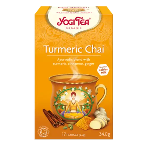 Чай Yogi Tea Organic с куркумой, 17 чайных пакетиков
