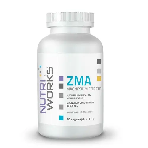 Nutri Works ZMA — магний, цинк и витамин B6 90 капсул.