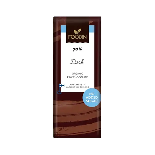Темный несладко-сыроедческий шоколад Foodin 70%