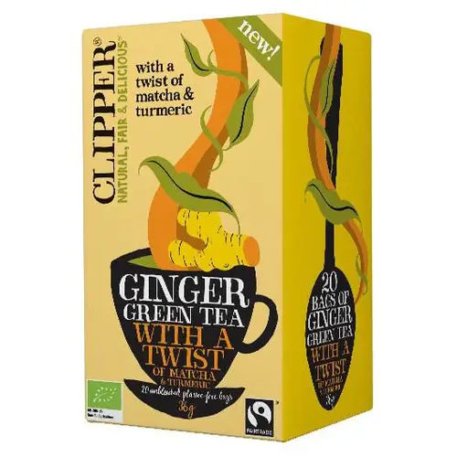 Зеленый чай Clipper Ginger - Зеленый чай с имбирем, 20 чайных пакетиков