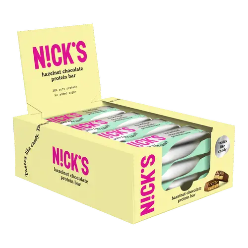 Протеиновый батончик Nick's с фундуком и шоколадом - протеиновый батончик 12 x 50 г Оптовая упаковка - партия