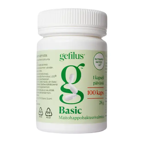 Gefilus Basic Молочнокислые бактерии Экономная упаковка 100 капс.