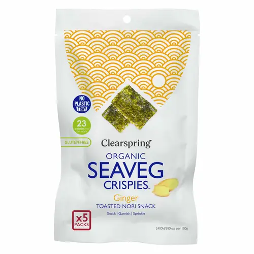 Clearspring Seaweed snack Ginger 5 x 4 г - Дата 01/2026