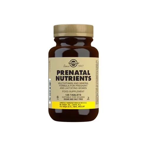 Solgar Prenatal Nutrients - Мультивитаминный/микроэлементный препарат - для беременных женщин 120 табл.