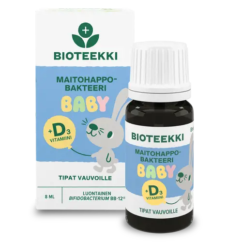 Капли молочнокислых бактерий Bioteekki Baby + D3 8 мл - Дата выпуска 01/2026 - партия