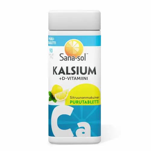 Sana-sol Calcium + Vitamin D - Жевательные таблетки со вкусом лимона 90 табл.