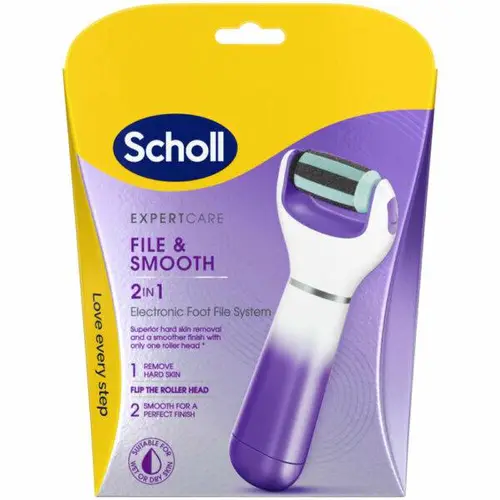 Scholl File & Smooth 2 in 1 — Электронный скребок для ног 2 в 1