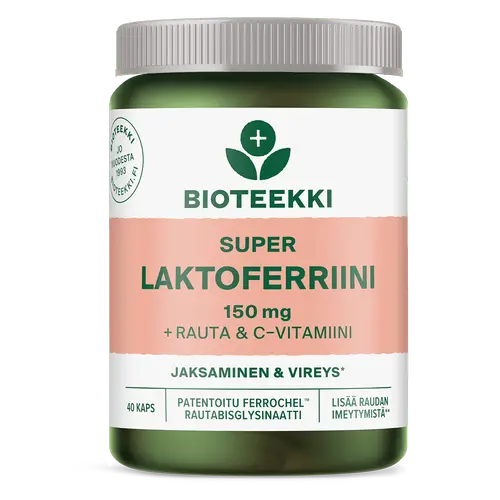Bioteekki Super Lactoferrin 150 мг + железо и витамин C 40 капсул - Дата производства 17.10.2025 - партия