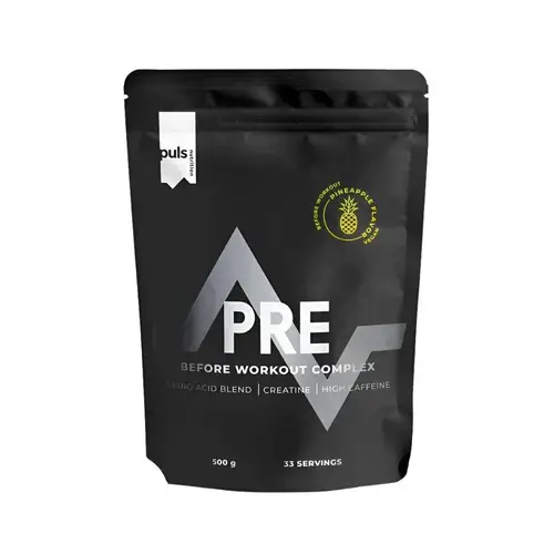 Puls Nutrition Pre Workout - спортивный напиток в порошке со вкусом ананаса 500 г