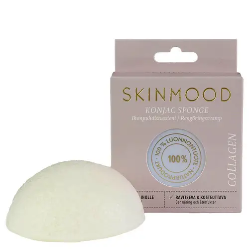 SkinMood Konjac Sponge Collagen - Коллагеновая губка для лица 1 шт.