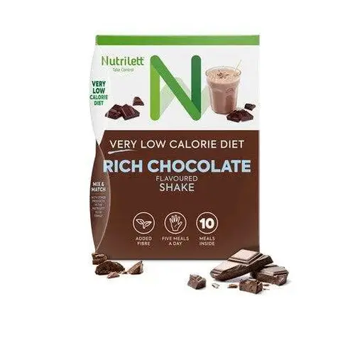 Nutrilett VLCD Rich Chocolate Shake — коктейль со вкусом шоколада, 10 порционных пакетиков