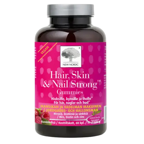 New Nordic Hair, Skin & Nail Strong Gummies - Мягкие витамины для волос, кожи и ногтей 60 шт.