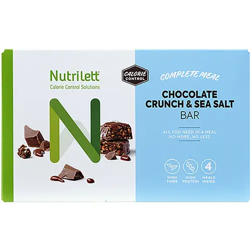 Батончик-заменитель пищи Nutrilett 4 x 60 г с шоколадным хрустом и морской солью