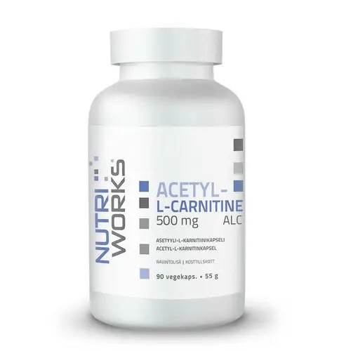 Nutri Works Acetyl - L-Carnitine 500 мг - Ацетил-L-карнитин 90 капсул.