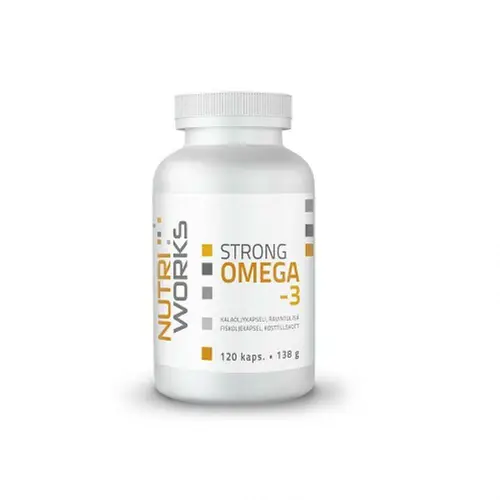 Nutri Works Strong Omega-3 - капсулы с рыбьим жиром 120 капсул.