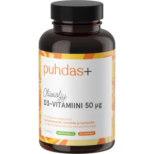 Витамин D3 Pure+ 50 мкг 120 капсул Оливковое масло