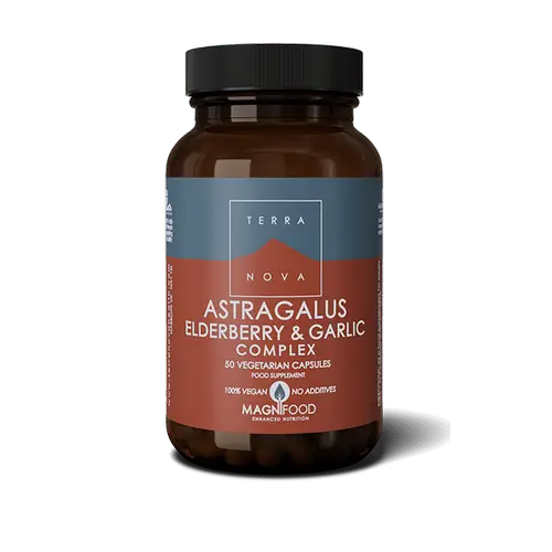 Terranova Astragalus Комплекс из ежевики и чеснока 50 растительных капсул.