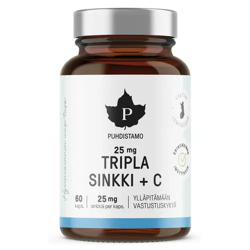 Тройной цинк 25 ​​мг очищающее средство 60 шт.