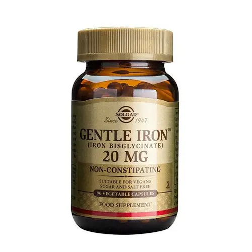 Solgar Gentle Iron 20 мг - Препарат железа 90 капс.