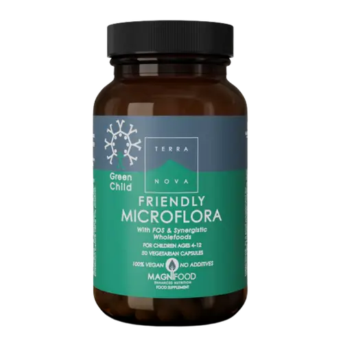 Terranova Green Child Friendly Microflora - препарат с молочнокислыми бактериями для детей 50 капсул.