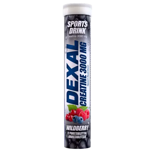 Dexal Sport Nutrition Creatine 3000 мг - 12 шипучих таблеток креатина со вкусом лесной ягоды