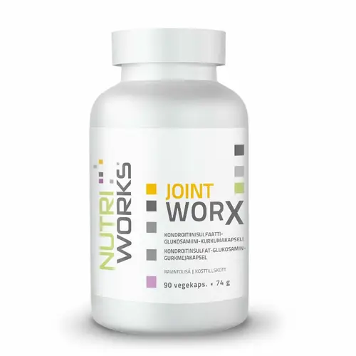 Nutri Works Joint Worx - капсулы с хондроитин сульфатом-глюкозамином-куркумой 90 капсул.